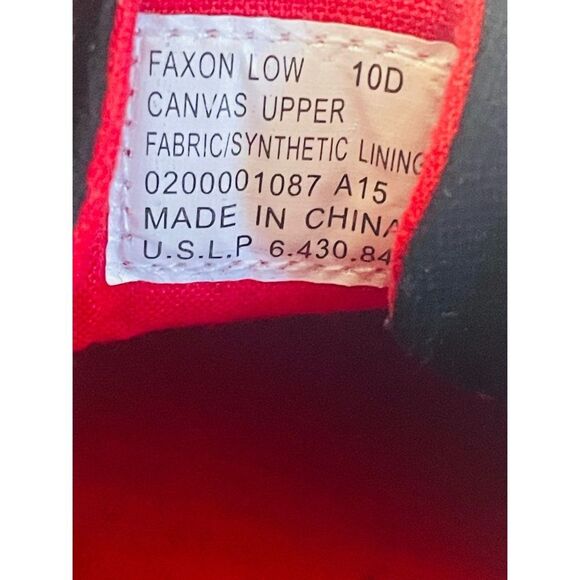 Polo Ralph Lauren Faxon Red and Black Casual Canvas Men's Shoes Size 10D - Picture 3 of 11